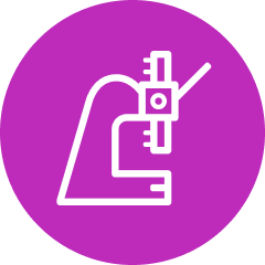 Microscope icon representing science trivia