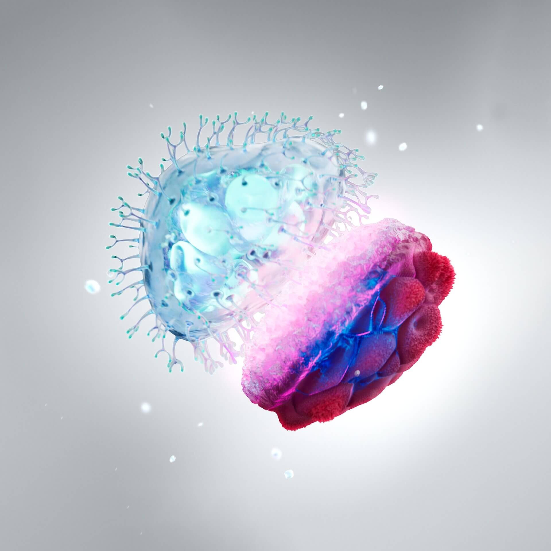 An illustration representing the use of artificial intelligence in lung cancer detection research